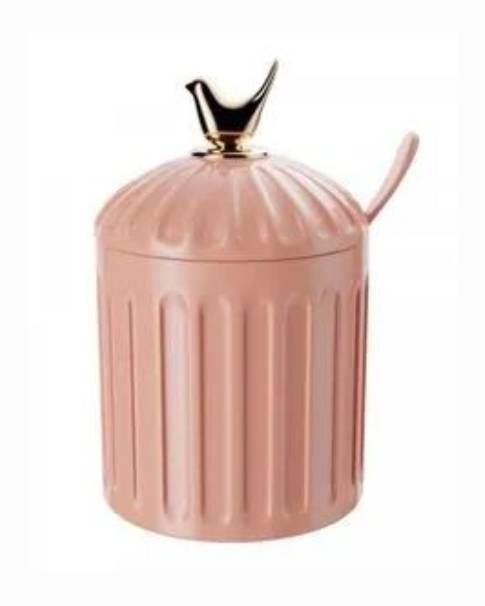 Açucareiro de Ceramica Colibri C/ Colher e Tampa